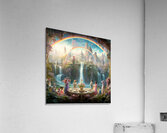 a stunning wall painting depicting a utopian land Acrylic Print