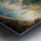 a stunning wall painting depicting a utopian land Metal print