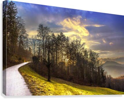 Winter sunset Canvas Print