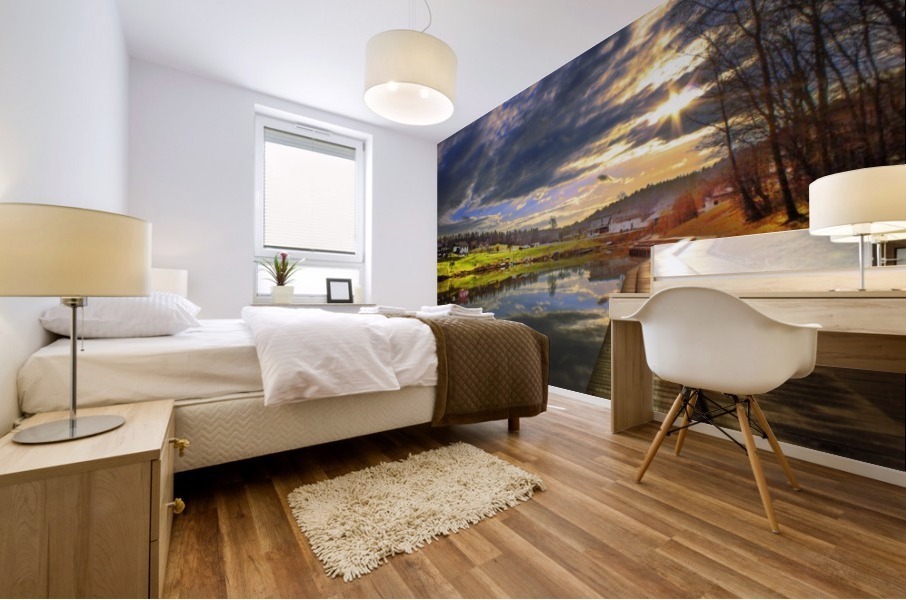 Summer sunrise Mural print