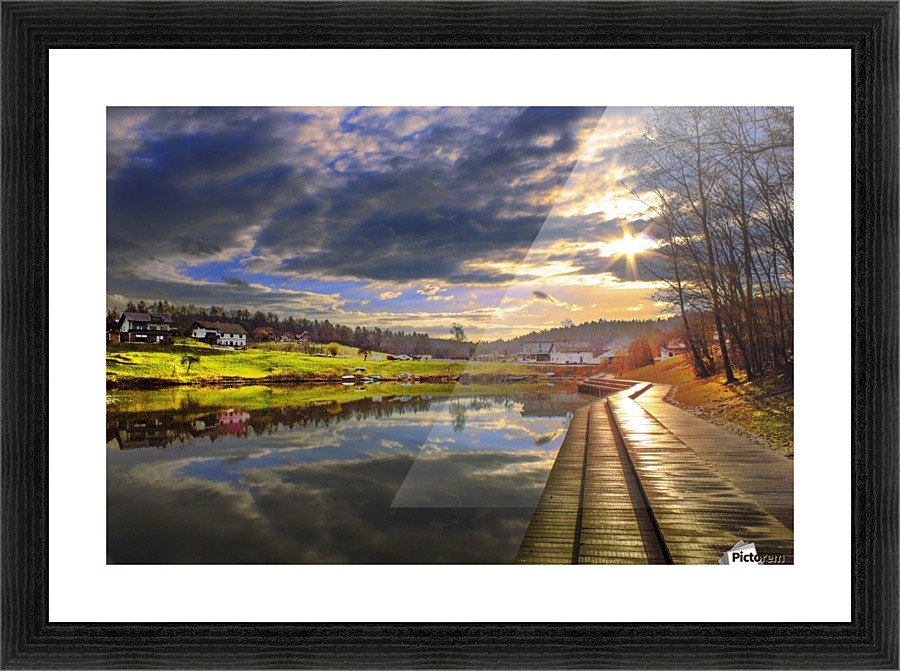 Summer sunrise Picture Frame print