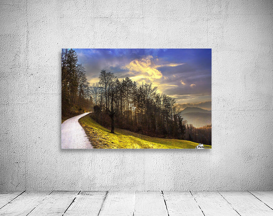 Winter sunset Wall Preview