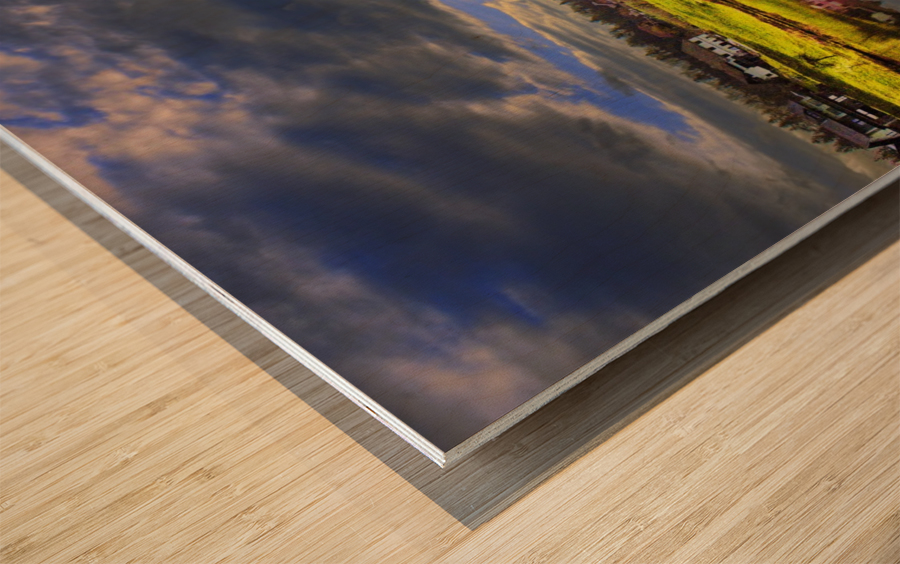 Summer sunrise Wood print