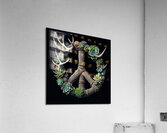 ai artist debra amerson peace sign floral art dee Acrylic Print