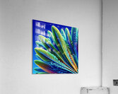 ai artist debra amerson plant artistry blue green Acrylic Print