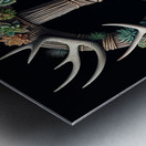 ai artist debra amerson peace sign floral art dee Metal print