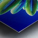 ai artist debra amerson plant artistry blue green Metal print