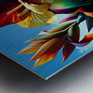 ai artist debra amerson plant artistry orange red Metal print