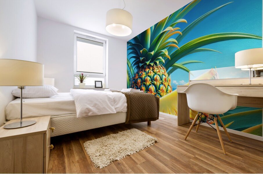  pineapple ai artist debra amerson copyright 2024 Mural print