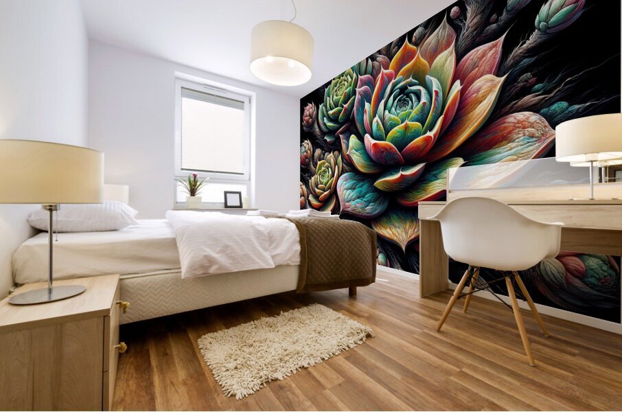 ai artist debra amerson plant artistry abstract h Mural print