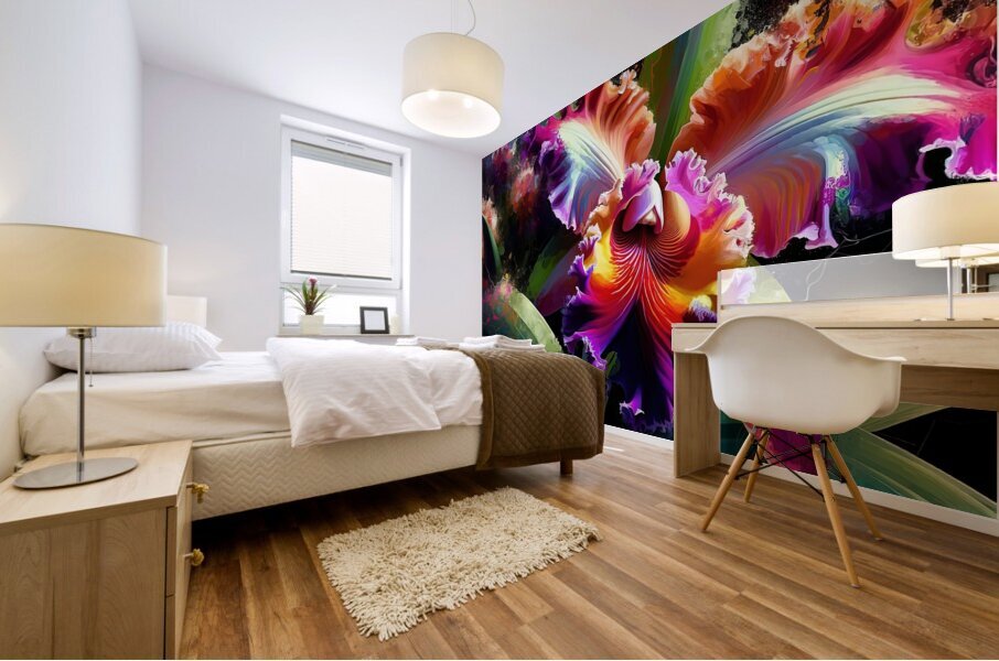 ai artist debra amerson plant artistry crazy catt Mural print