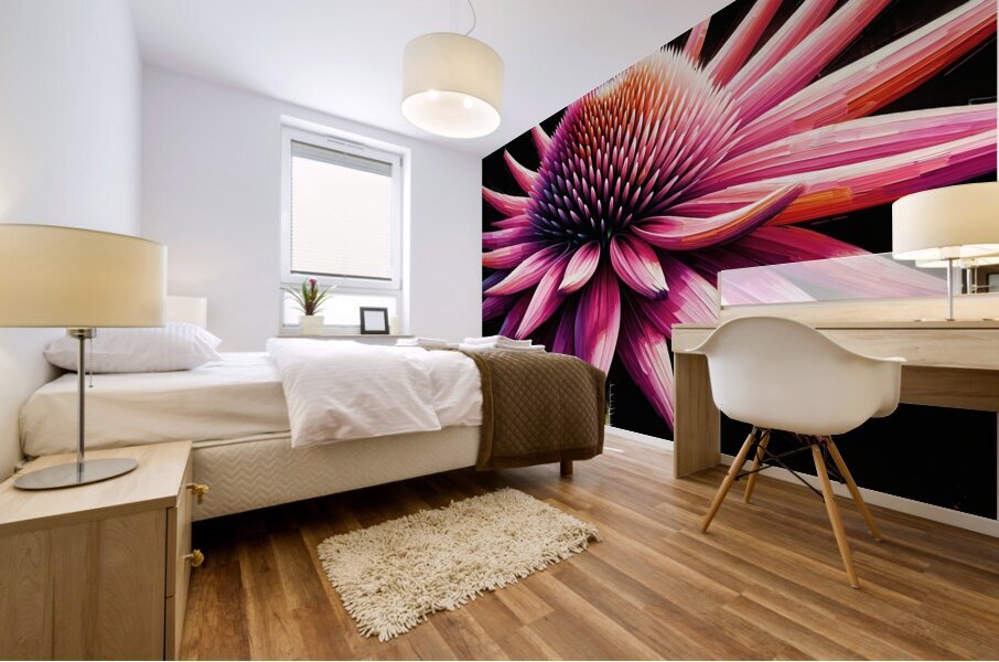 ai artist debra amerson plant artistry pink cone Mural print