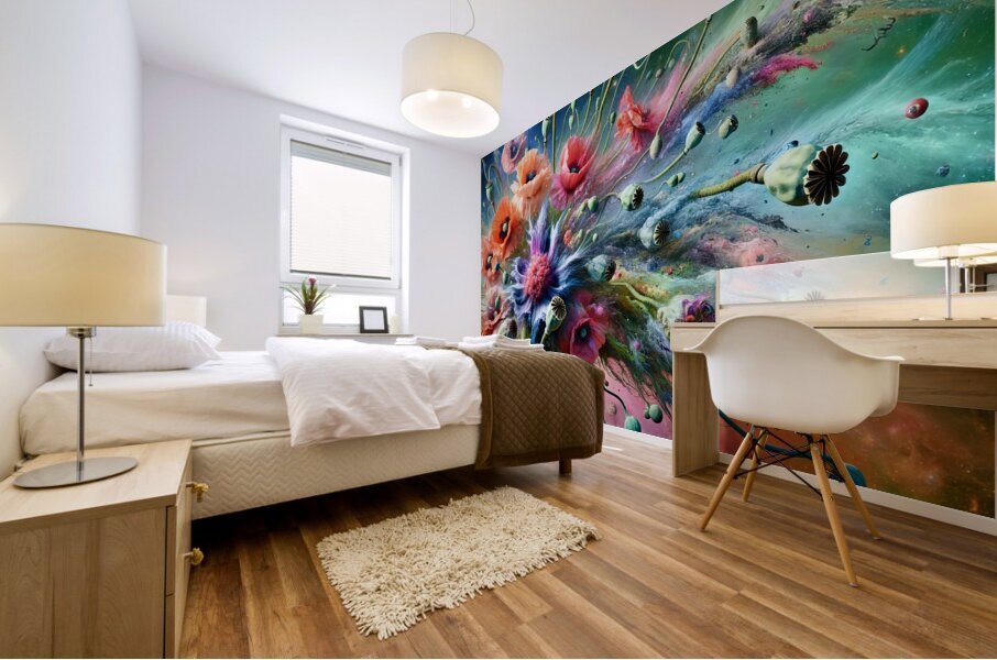 ai artist debra amerson plant artistrybreezy popp Mural print