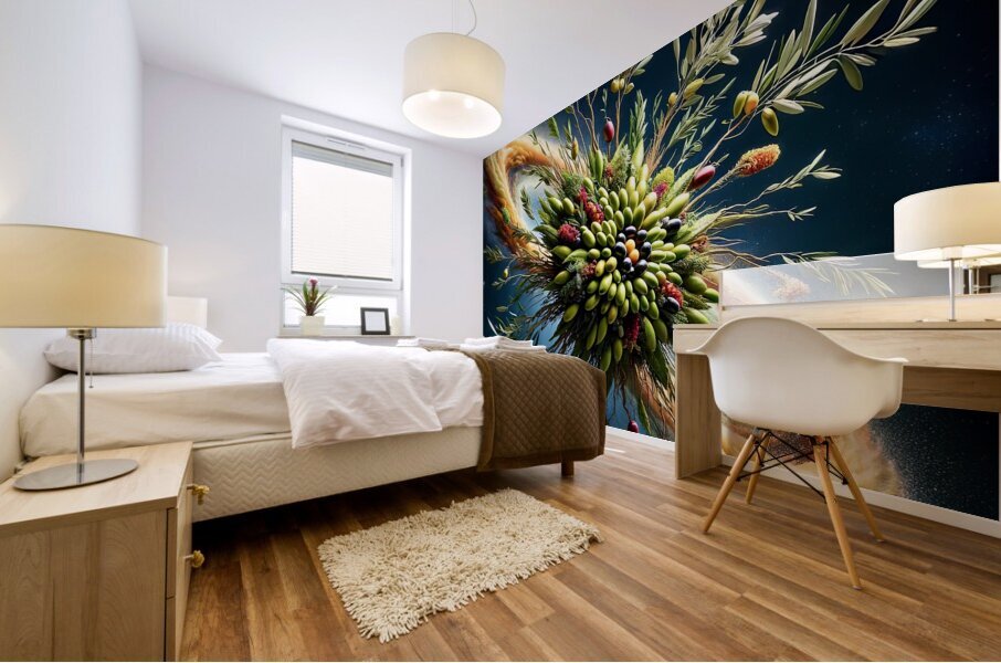 ai artist debra amerson plant artistryolive satur Mural print