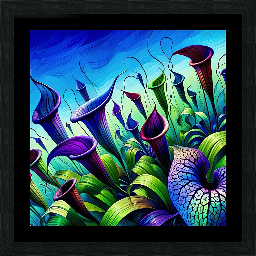 ai artist debra amerson abstract pitcher plant ar Picture Frame print