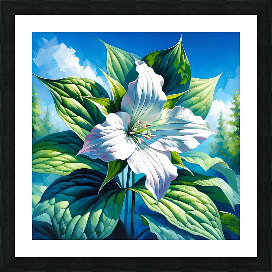 ai artist debra amerson blue sky plant artistry w Picture Frame print
