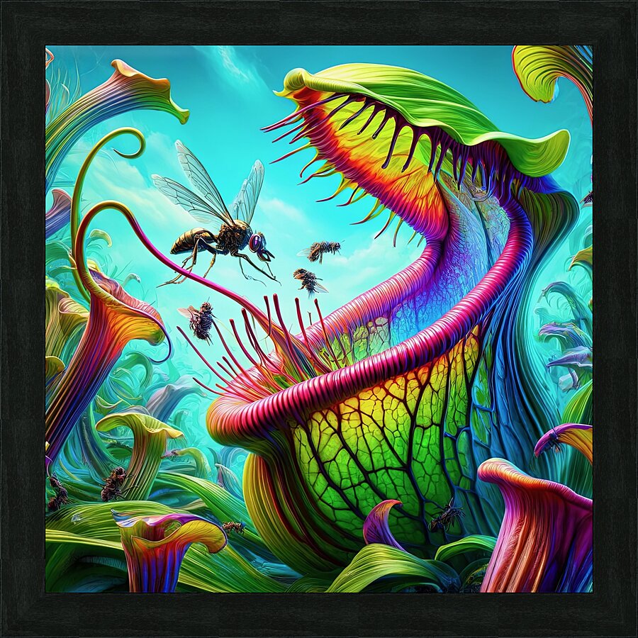 ai artist debra amerson carnivore fly eater copyr Picture Frame print