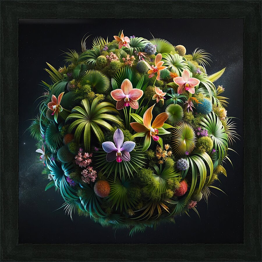 ai artist debra amerson palm species plant planet Picture Frame print
