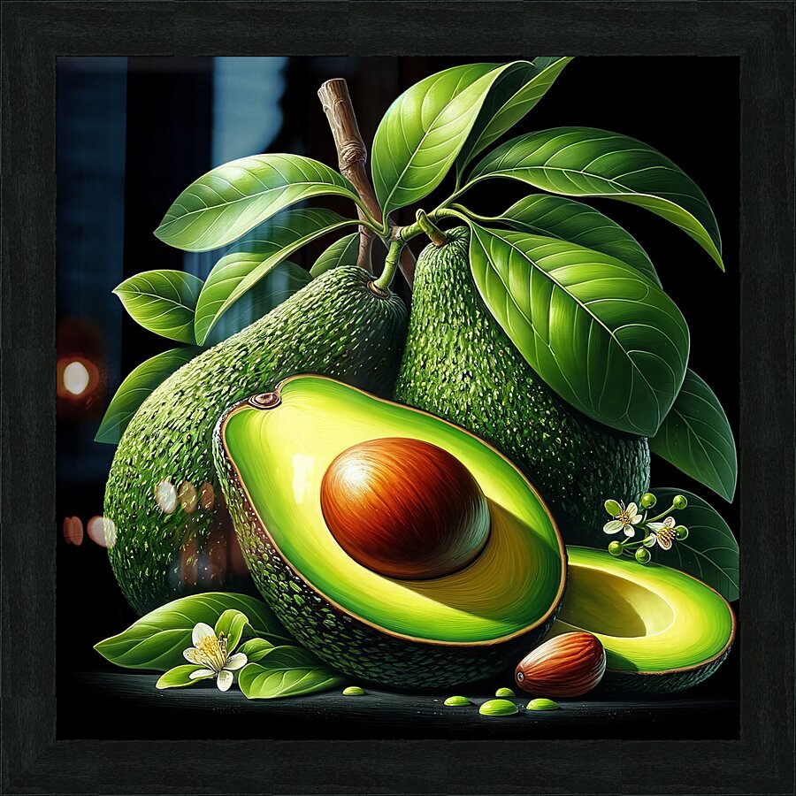 ai artist debra amerson plant artistry avocados c Picture Frame print