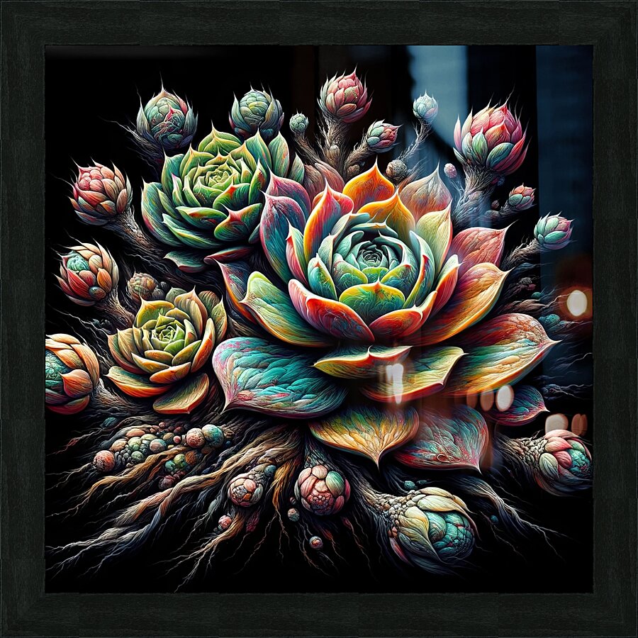 ai artist debra amerson plant artistry abstract h Picture Frame print