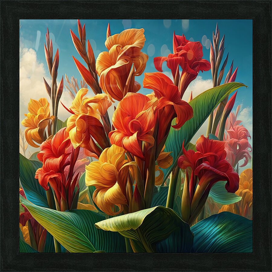 ai artist debra amerson plant artistry colorful c Picture Frame print