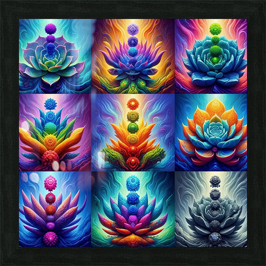 ai artist debra amerson plant artistry chakra suc Picture Frame print