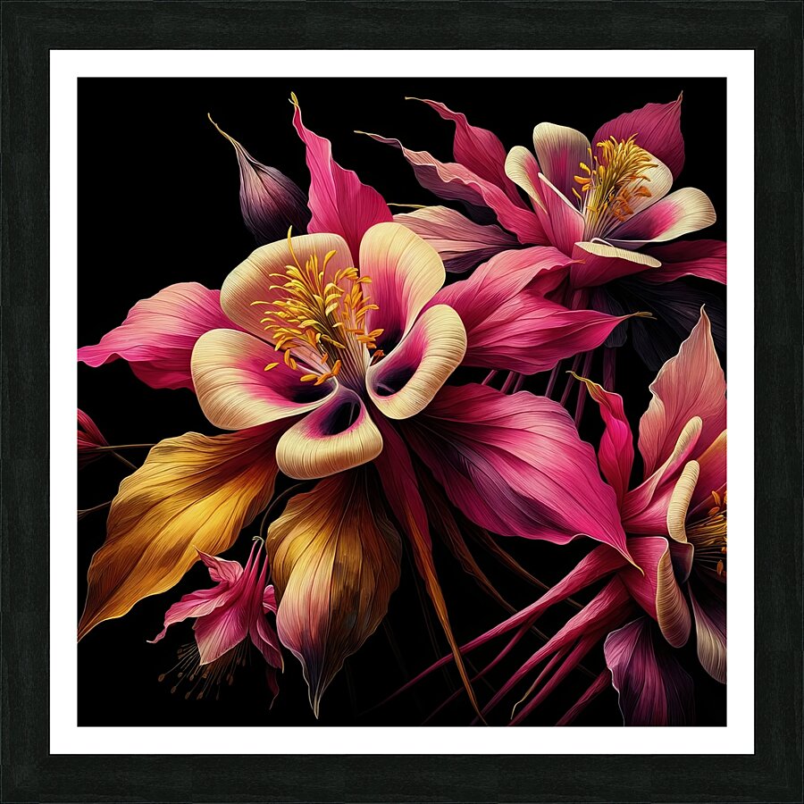 ai artist debra amerson plant artistry big pink g Picture Frame print