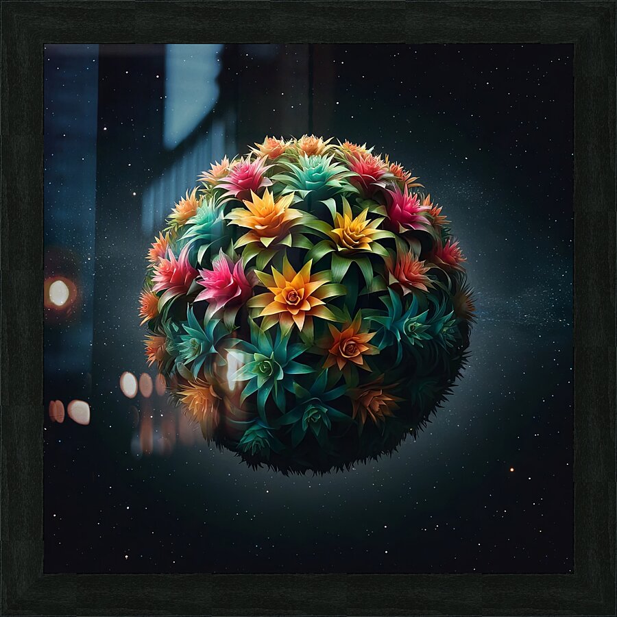 ai artist debra amerson plant artistry colorful g Picture Frame print