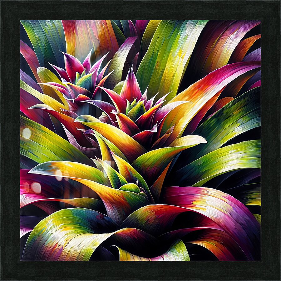ai artist debra amerson plant artistry guzmania b Picture Frame print