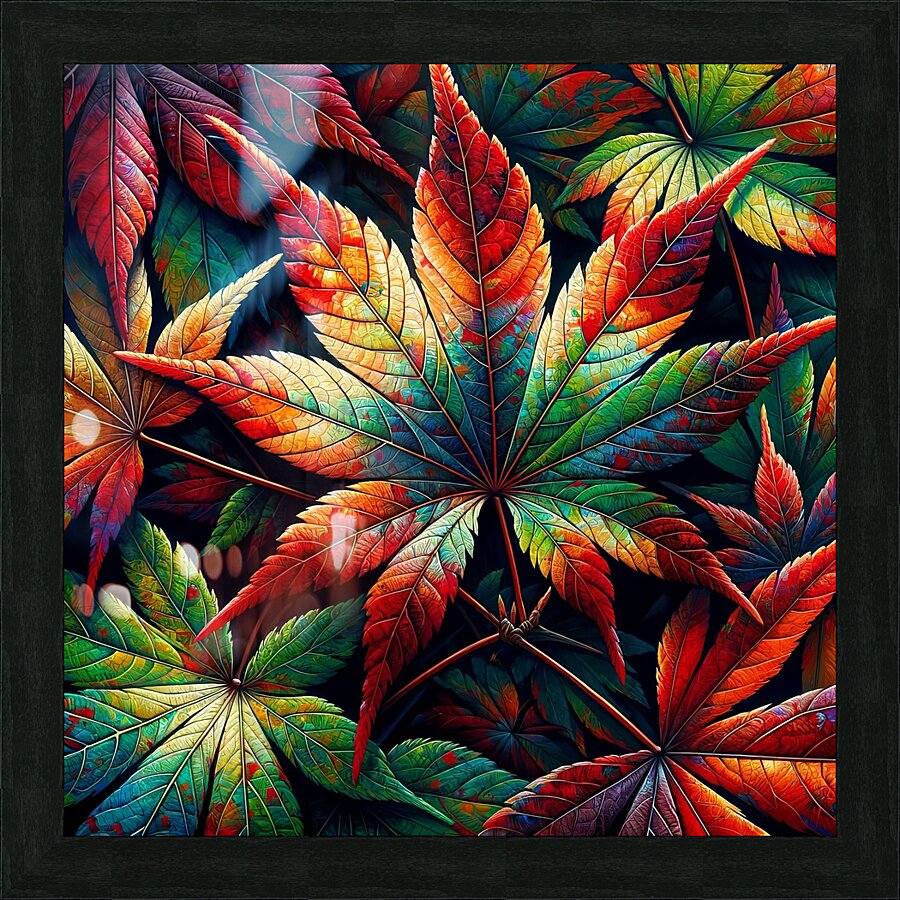 ai artist debra amerson plant artistry japanese m Picture Frame print