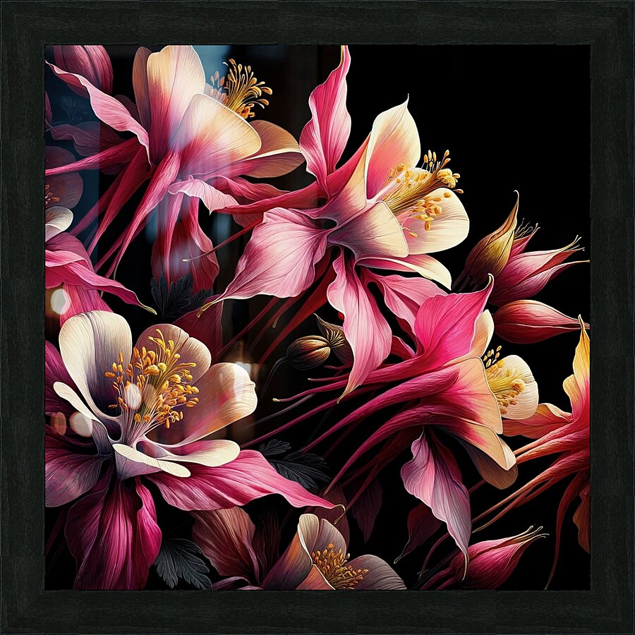 ai artist debra amerson plant artistry crimson cu Picture Frame print