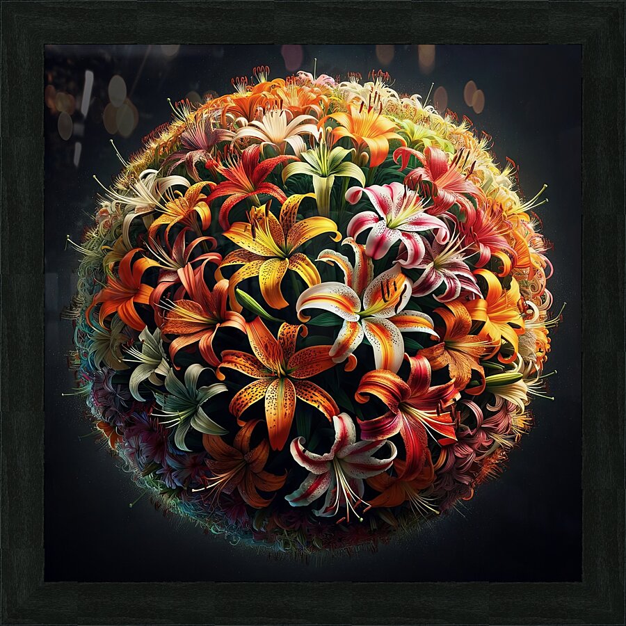 ai artist debra amerson plant artistry daylillies Picture Frame print