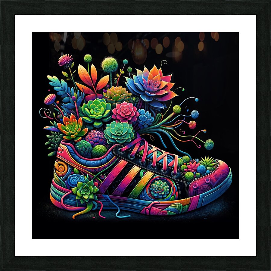 ai artist debra amerson plant artistry high top t Picture Frame print