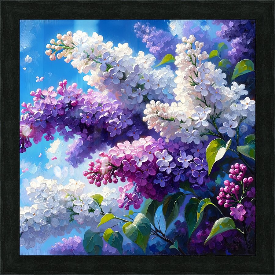 ai artist debra amerson plant artistry purple lil Picture Frame print