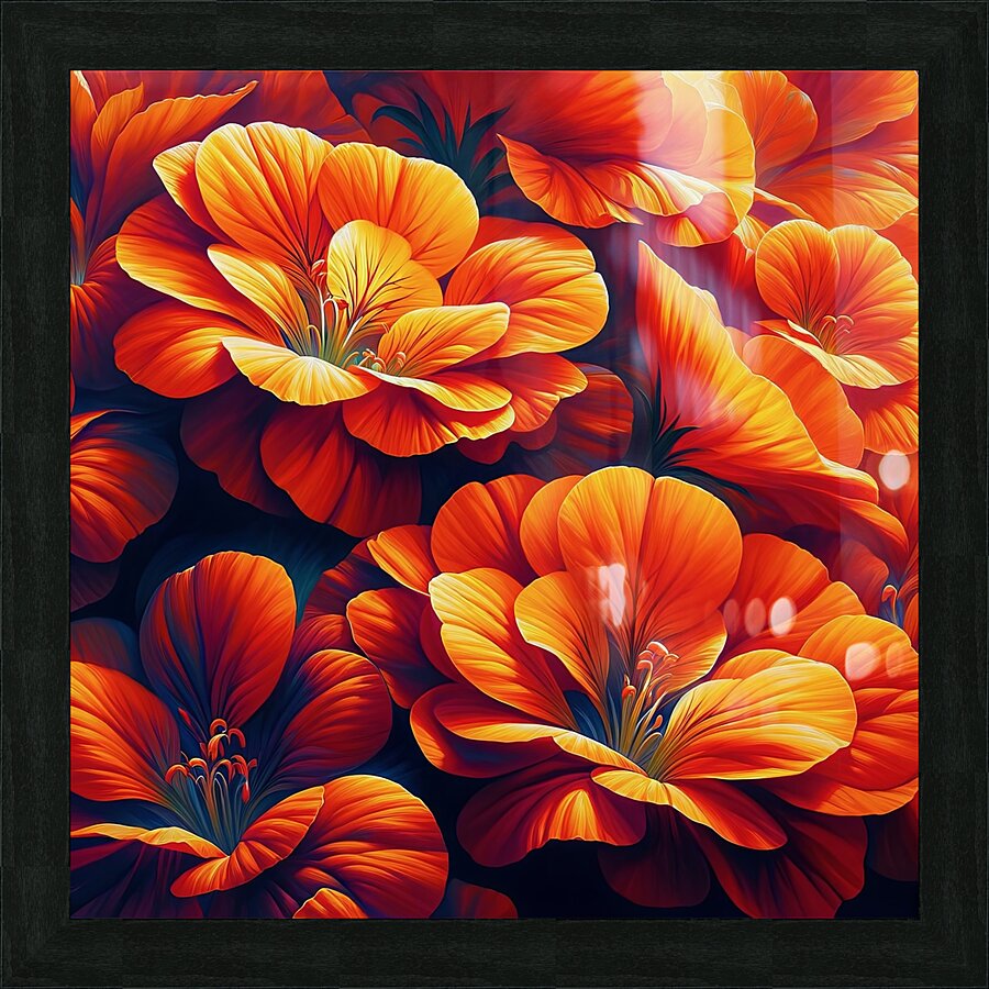 ai artist debra amerson plant artistry orange nas Picture Frame print