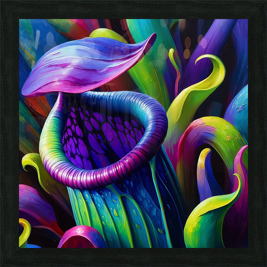 ai artist debra amerson plant artistry mouthy pit Picture Frame print