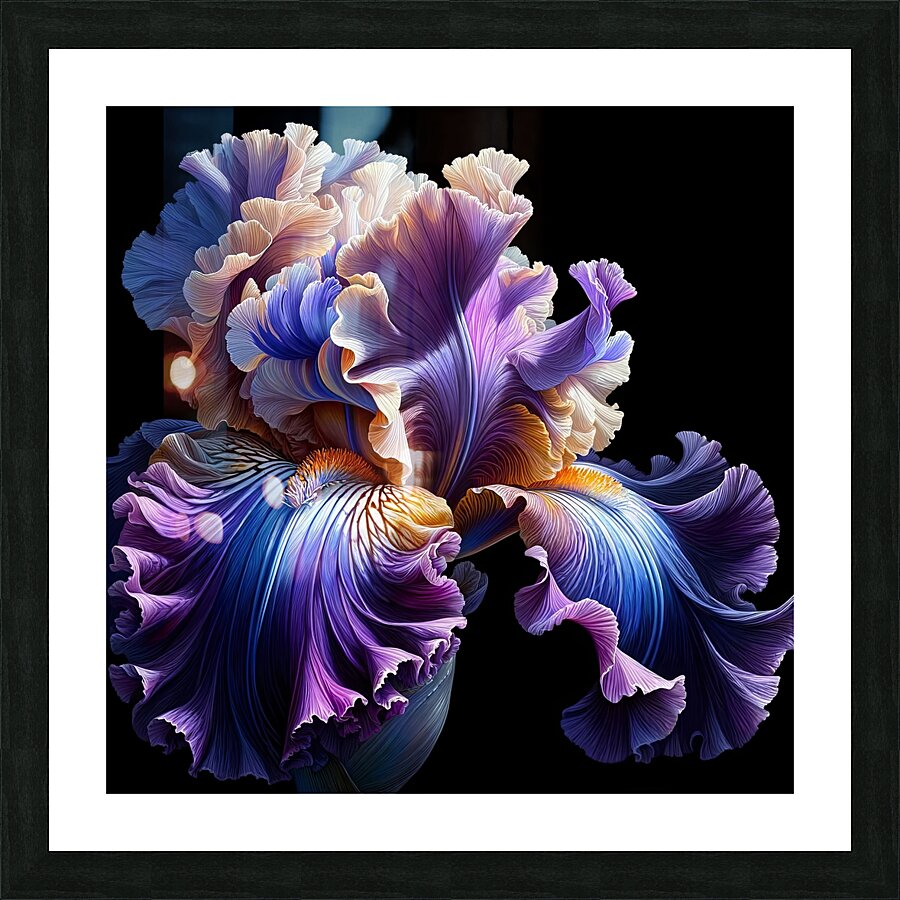 ai artist debra amerson plant artistry purple bea Picture Frame print