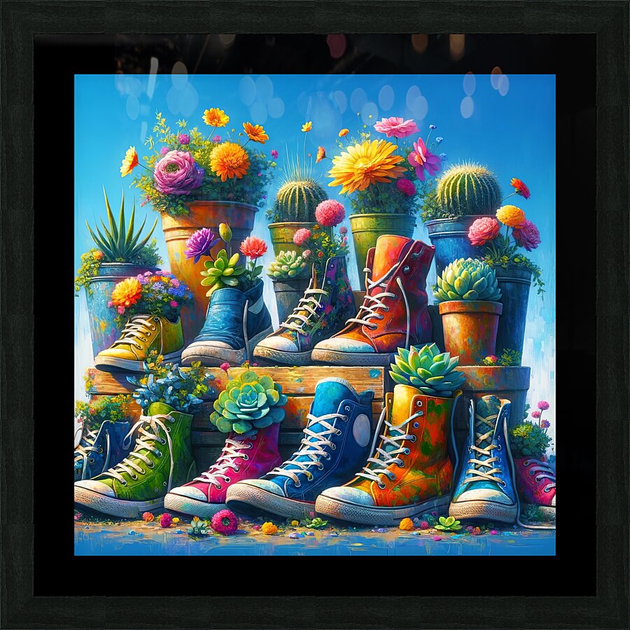 ai artist debra amerson sporty spice succulent sh Picture Frame print