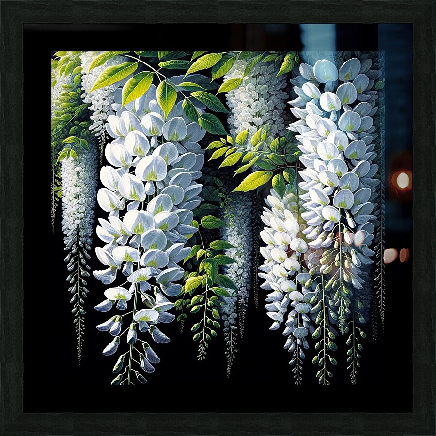 ai artist debra amerson plant artistry white wist Picture Frame print