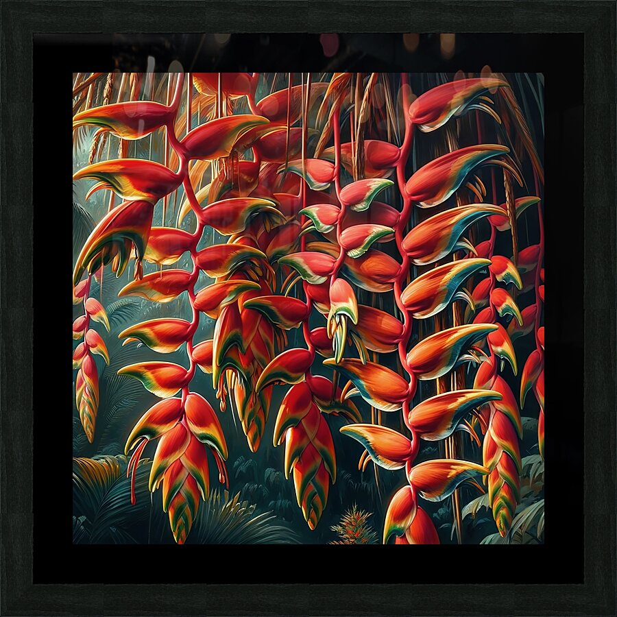 ai artist debra amerson plant artistryorange gold Picture Frame print