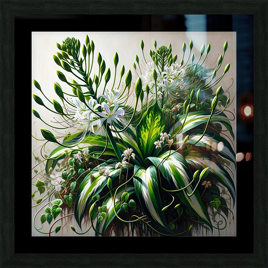 ai artist debra amerson tangle of house plants co Picture Frame print