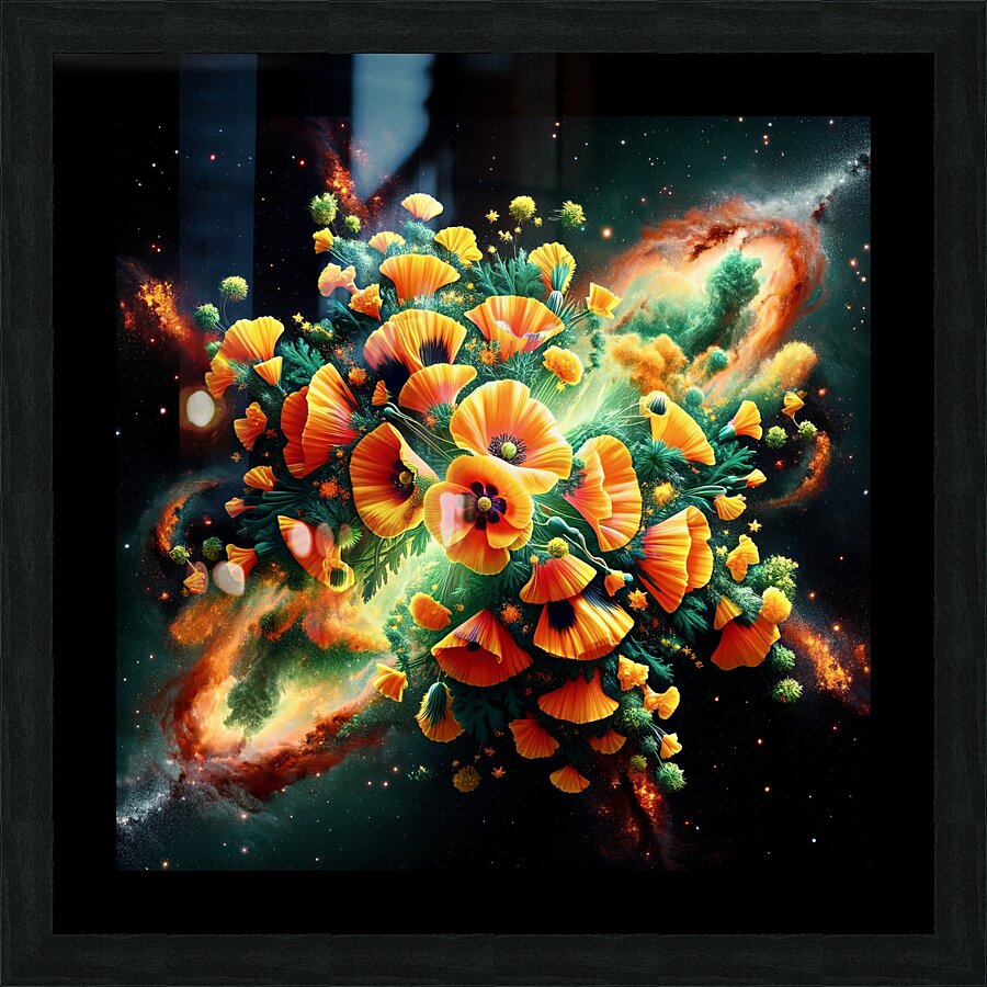 ai artist debra amerson plant artistrypoppy nebul Picture Frame print