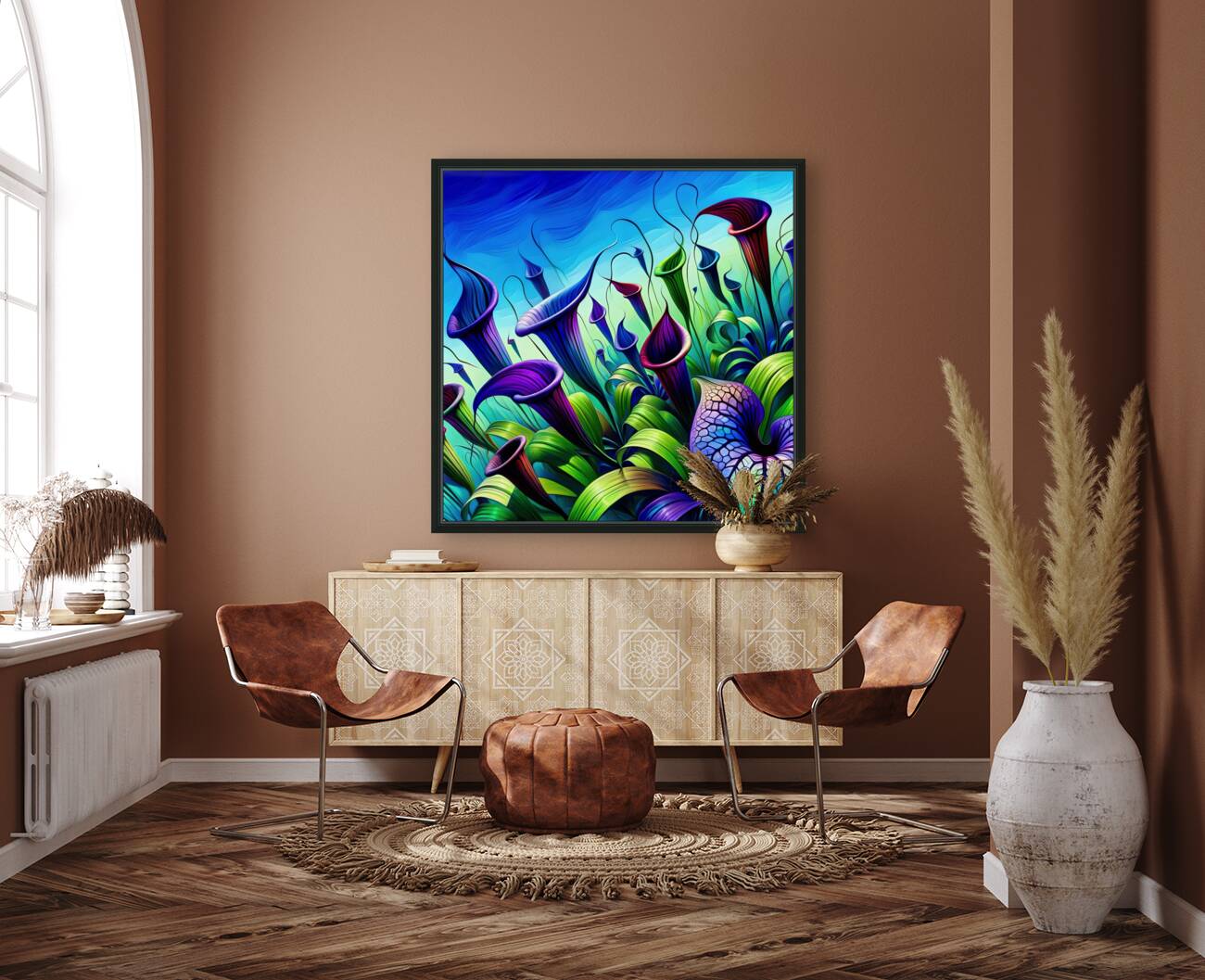 ai artist debra amerson abstract pitcher plant ar Reproduction