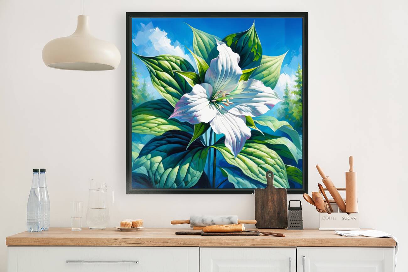 ai artist debra amerson blue sky plant artistry w Reproduction