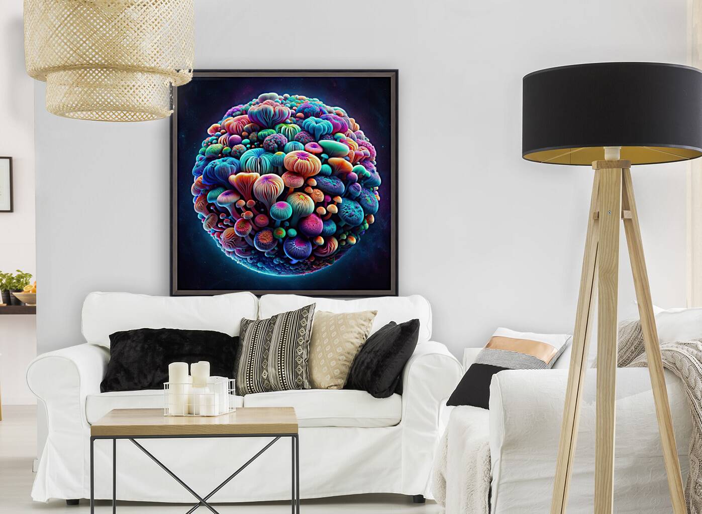 ai artist debra amerson abstract mushroom plant p Reproduction