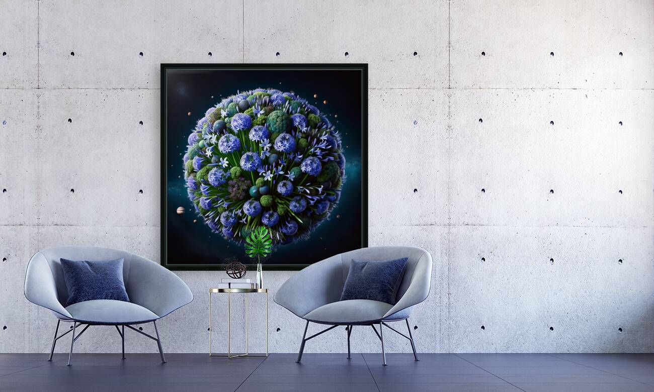 ai artist debra amerson plant artistry blue agapa Reproduction