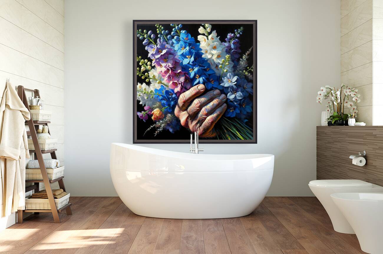 ai artist debra amerson plant artistry blue delph Reproduction