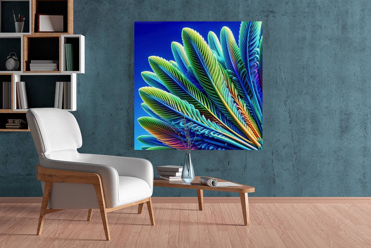 ai artist debra amerson plant artistry blue green Reproduction