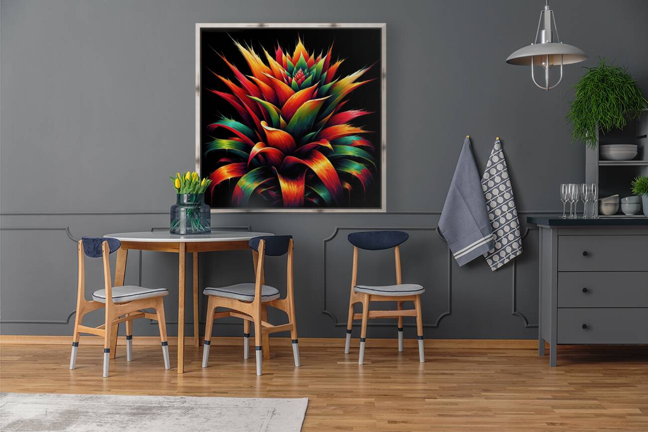 ai artist debra amerson plant artistry orange art Reproduction