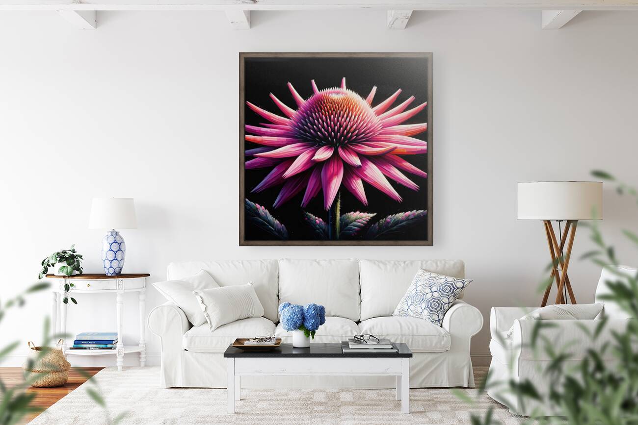 ai artist debra amerson plant artistry pink cone Reproduction